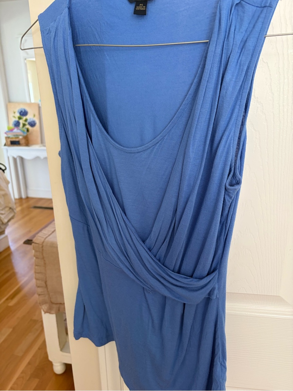 Banana Republic Blue Draped Tank Top